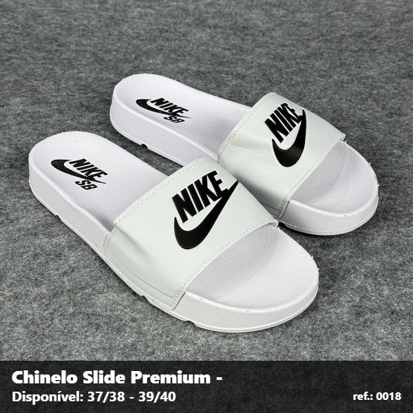 Chinelo Slide Nike SB - Branco detalhe Preto 65