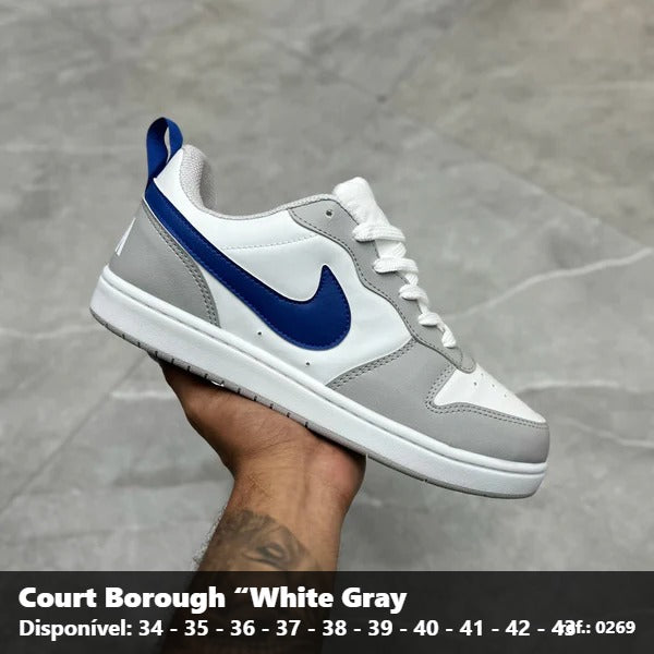 TENIS NIKE COURT BOROUGH - WHITE GRAY NAVY