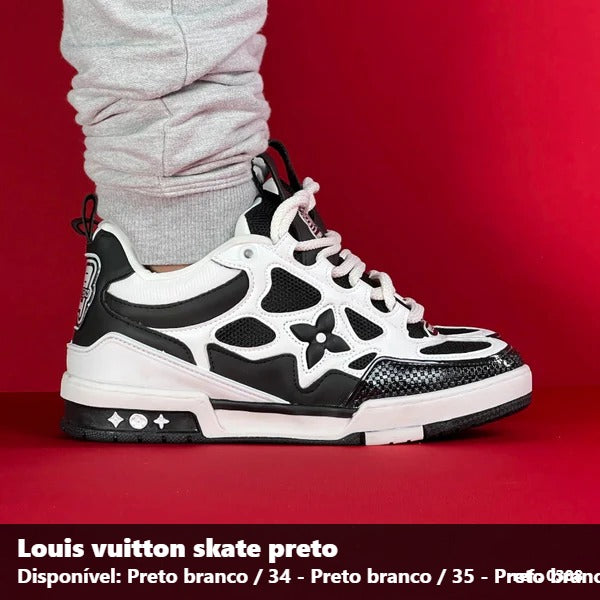 TENIS LOUIS VUITTON SKATE - PRETO BRANCO