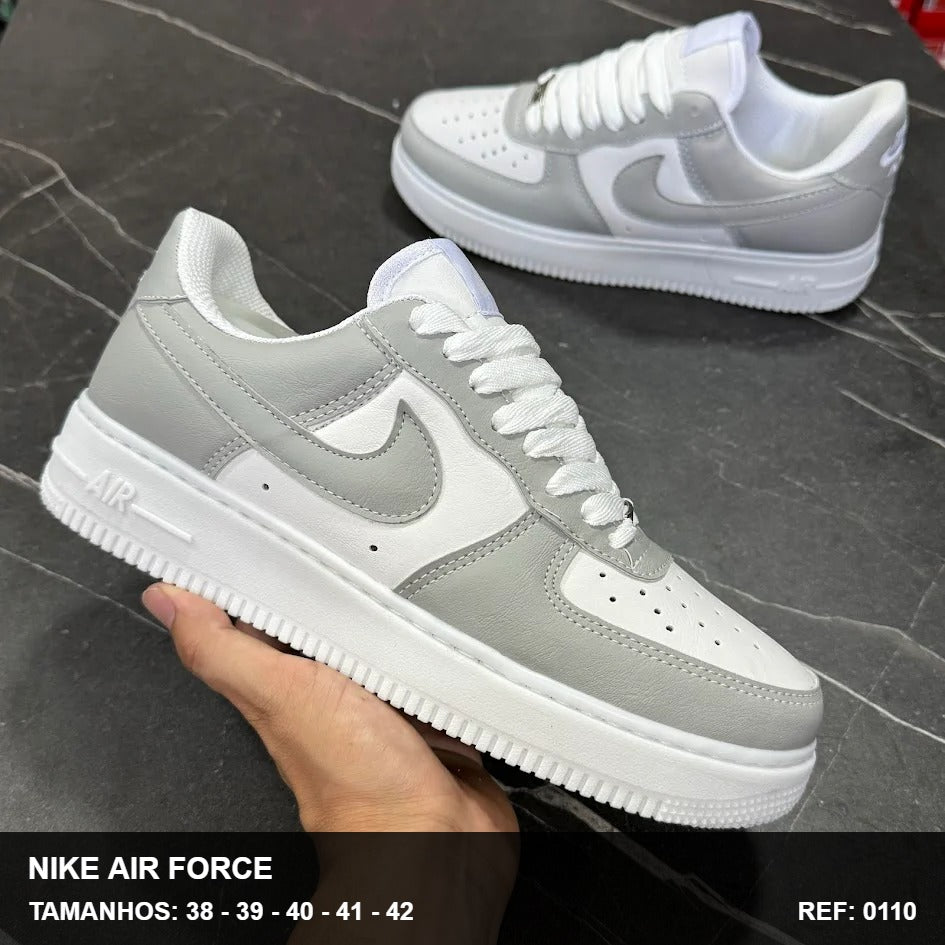 TENIS NIKE AIR FORCE 1 GOLD - CINZA BRANCO 01