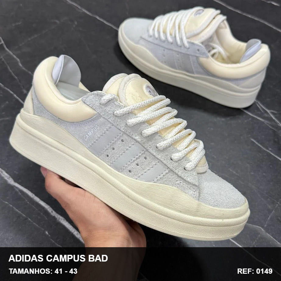 TENIS ADIDAS CAMPUS BAD BUNNY - CINZA