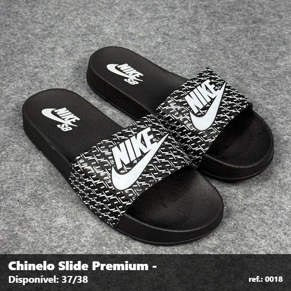 Chinelo Slide Nike SB - Preto no Branco 24