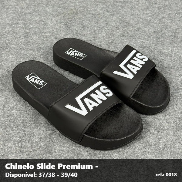 Chinelo Slide Vans - Preto Branco 03