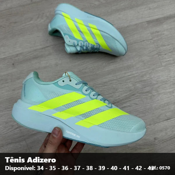 TENIS ADIDAS ADIZERO - VERDE AGUA FLORESCENTE