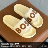 Chinelo Slide Hugo Boss - Bege detalhe Marrom 03