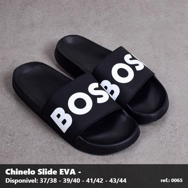 Chinelo Slide Hugo Boss -  Preto & Branco 10