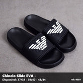 Chinelo Slide EA7 EVA - Preto Branco 10