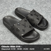 Chinelo Slide Louis Vuitton - Estrela Todo Preto 01