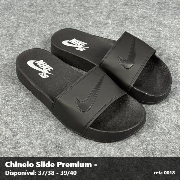 Chinelo Slide Nike SB - Preto com Branco 25