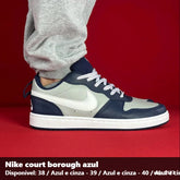TENIS NIKE COURT BOROUGH - AZUL E CINZA