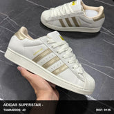 TENIS ADIDAS SUPERSTAR - NATURAL OURO