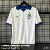 Camisa Masculina do Brasil - Branca detalhe Azul