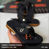 Chinelo Kenner Rakka - Preto Dourado L7