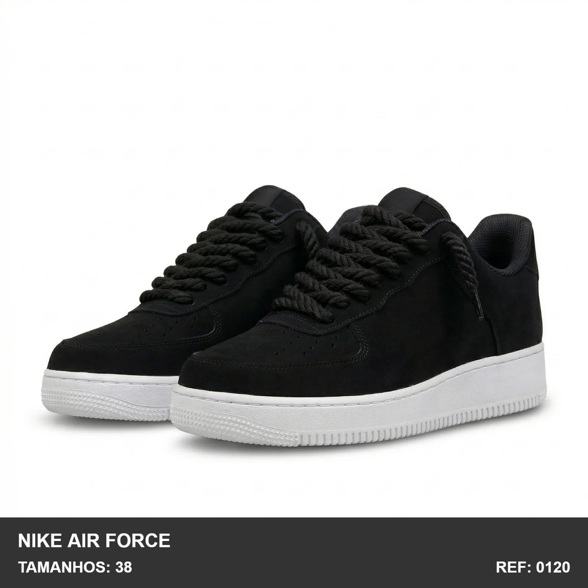 TENIS NIKE AIR FORCE 1 GOLD - PRETO TRANÇADO 04