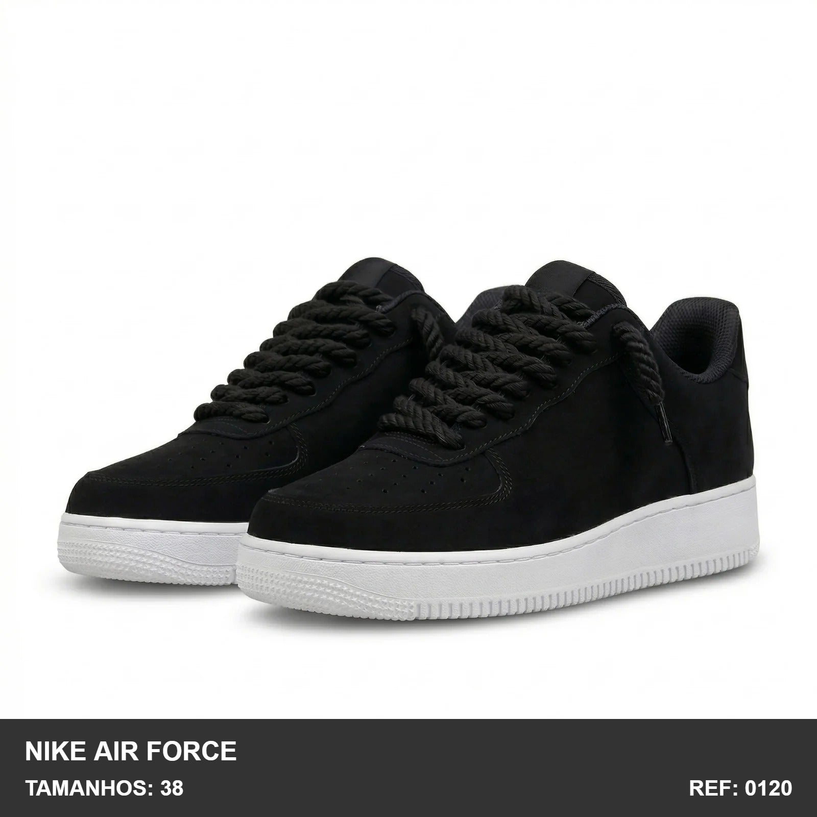 TENIS NIKE AIR FORCE 1 GOLD - PRETO TRANÇADO 04