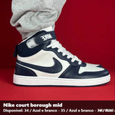 TENIS NIKE COURT BOROUGH - MID AZUL E BRANCO