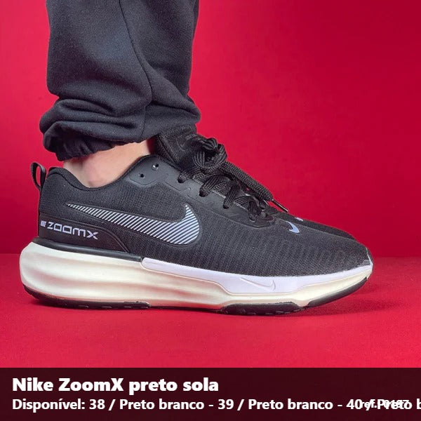 TENIS NIKE ZOOM X PRETO SOLA BRANCO IMPORTADO