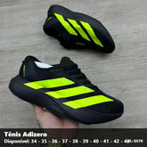 TENIS ADIDAS ADIZERO - PRETO VERDE FLORESCENTE