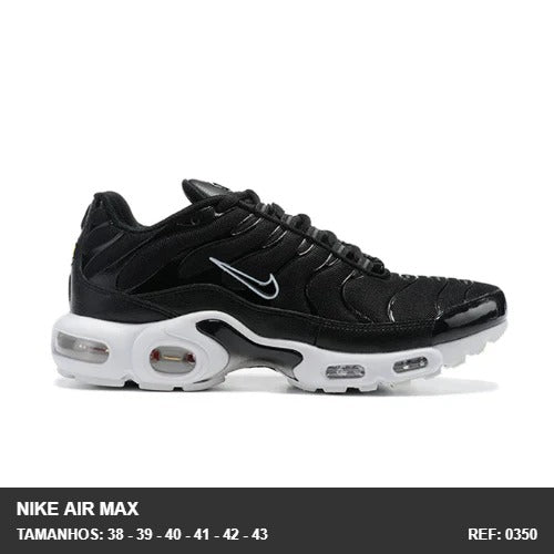 TENIS AIR MAX PLUS TN - PRETO SOLA BRANCA