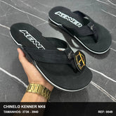 Chinelo Kenner NK6 - Preto Branco