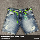 Bermuda Brow Jeans Clara Estilo Jogador