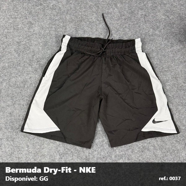 Bermuda Nike Dry-Fit - Preto Branco
