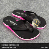 Chinelo Kenner NK6 - Preto Rosa