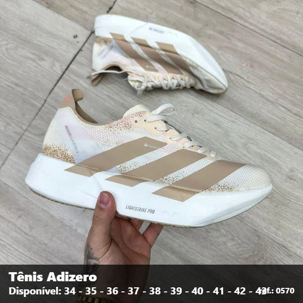 TENIS ADIDAS ADIZERO - BRANCO BEGE