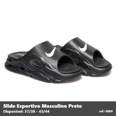 Chinelo Slide NIke Esportivo - Preto detalhe Branco 55