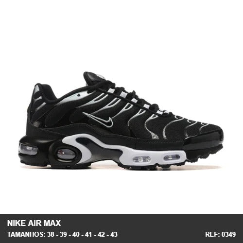 TENIS AIR MAX PLUS TN - PRETO COM BRANCO