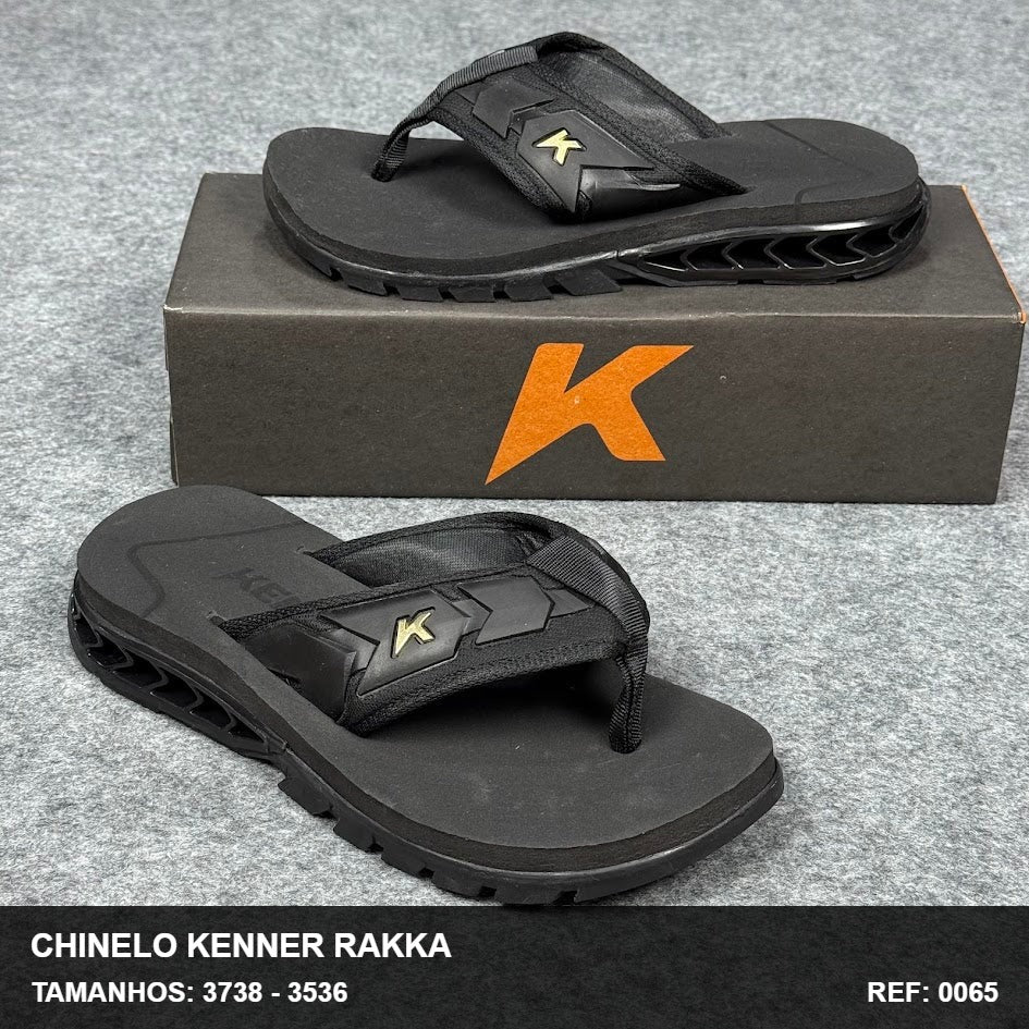 Chinelo Kenner Rakka - Preto Ultra