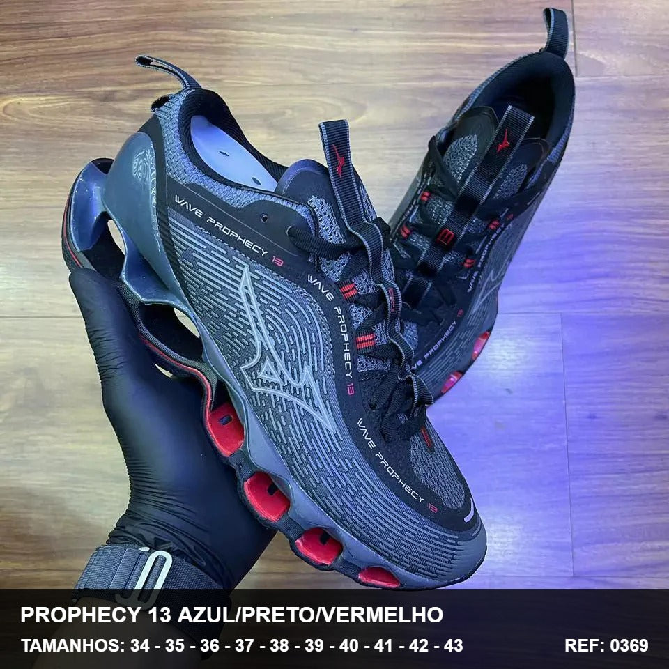TENIS MIZUNO PROPHECY 13 - AZUL VERMELHO