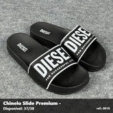 Chinelo Slide Diesel - Preto detalhe Branco 02