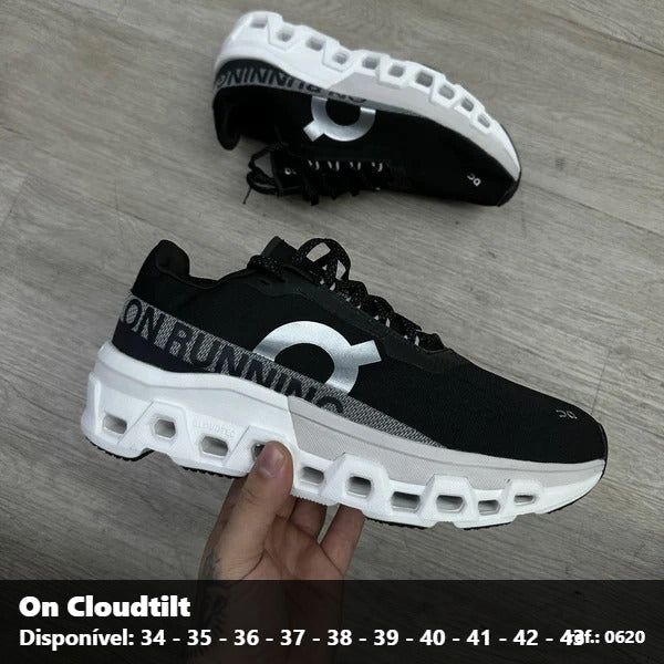 TENIS ON CLOUD RUNNING - PRETO BRANCO