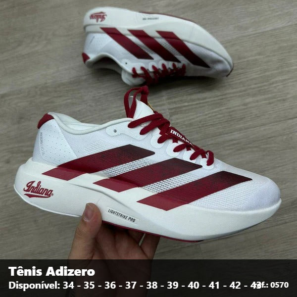 TENIS ADIDAS ADIZERO INDIANO LIGHTSTRIKE PRO - BRANCO VERMELHO