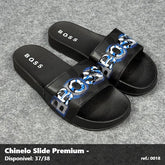 Chinelo Slide Hugo Boss - Preto Azul 01