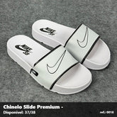 Chinelo Slide Nike SB - Branco detalhe Preto 46