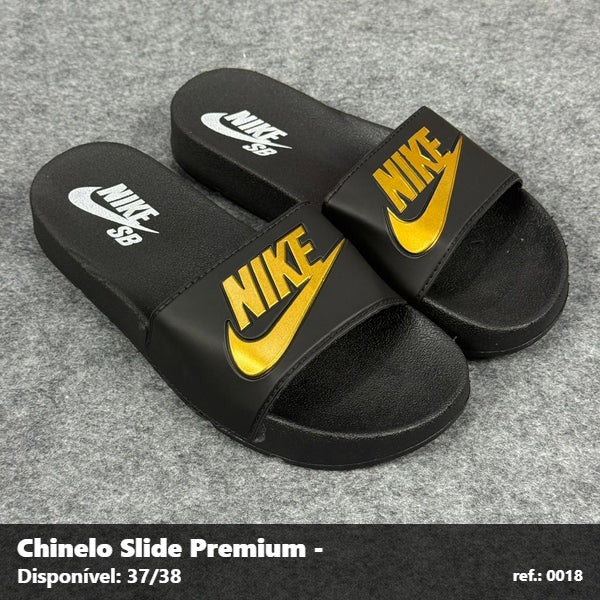 Chinelo Slide Nike SB - Preto Dourado 58