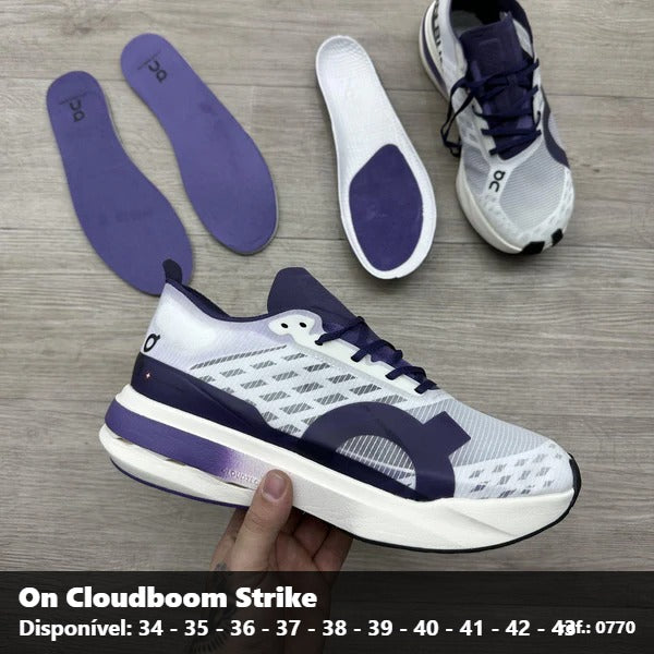 TENIS ON CLOUDBOOM STRIKE - ROXO BRANCO