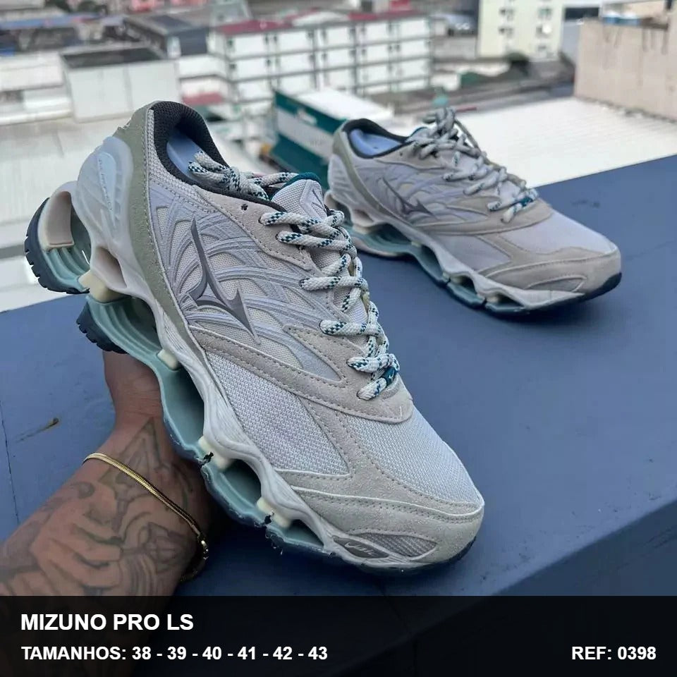 TENIS MIZUNO PRO LS - BEGE VERDE AGUA