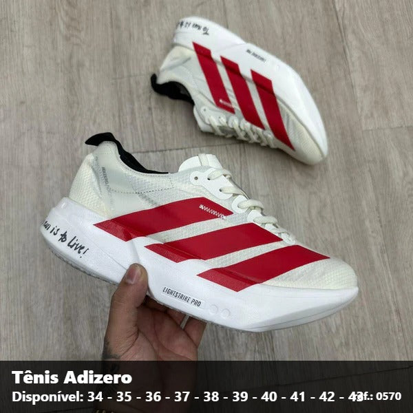 TENIS ADIDAS ADIZERO LIGHT PRO - VERMELHO BRANCO