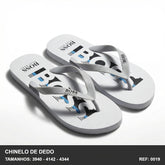 Chinelo de Dedo - Branco Azul Boss-18