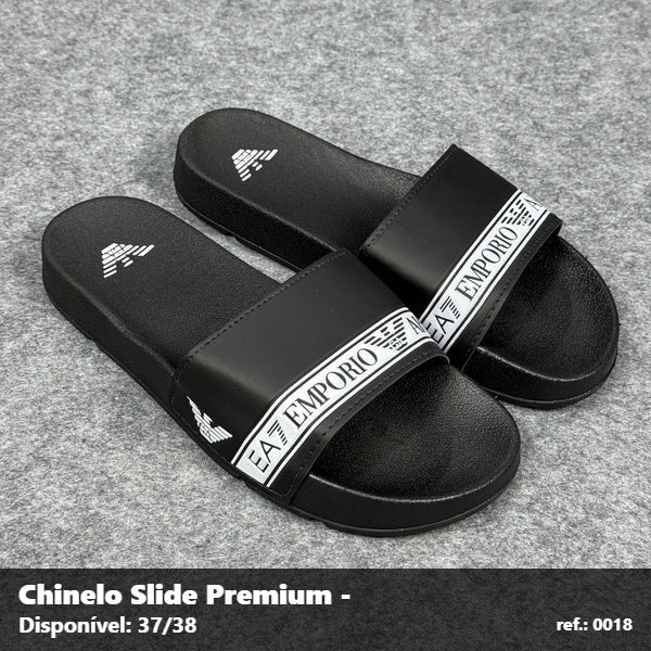 Chinelo Slide EA7 - Preto linha Branca 02