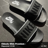 Chinelo Slide Nike - Preto detalhe Branco 06