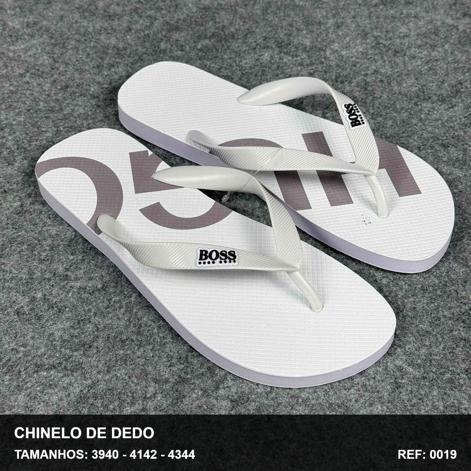 Chinelo de Dedo - Branco Boss-19