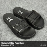 Chinelo Slide Louis Vuitton - Preto com detalhe Branco 08