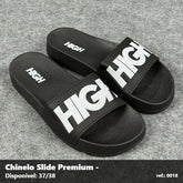 Chinelo Slide High - Preto Branco 02
