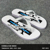 Chinelo de Dedo - Branco Preto/azul EA7-21