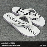Chinelo de Dedo - Branco c Preto EA7-25