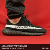 TENIS ADIDAS YEEZY BOOST 350 - PRETO/BRANCO